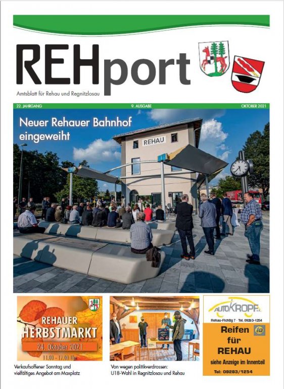 Amtsblatt der Stadt Rehau und der Gemeinde Regnitzlosau - REHport - 09/2021