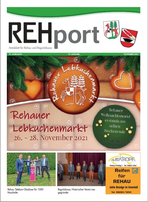 Amtsblatt der Stadt Rehau und der Gemeinde Regnitzlosau - REHport - 10/2021