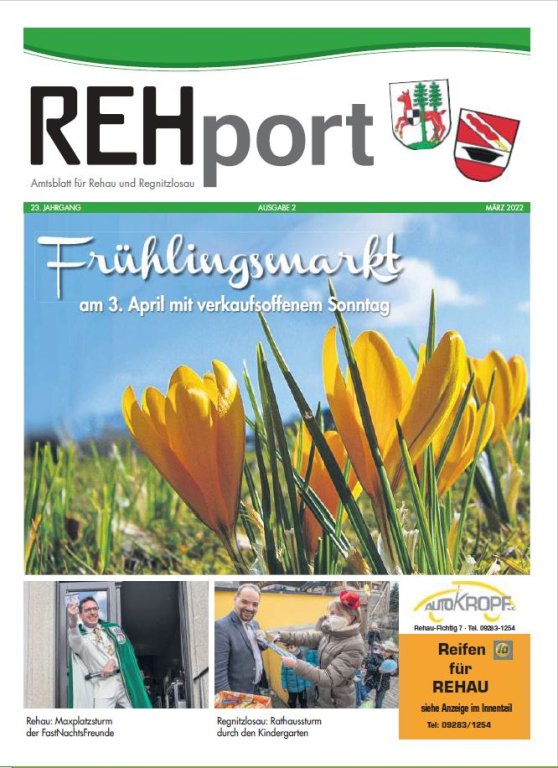 Amtsblatt der Stadt Rehau und der Gemeinde Regnitzlosau - REHport - 2/2022