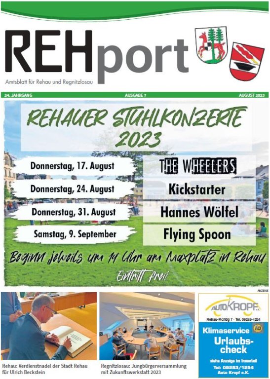 Amtsblatt der Stadt Rehau und der Gemeinde Regnitzlosau - REHport - 07/2023